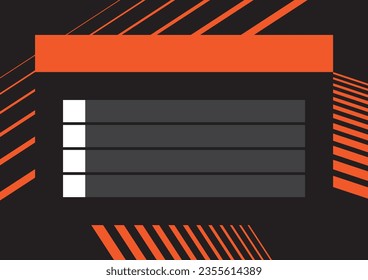 Vector sport europe football competition tournament empty graphic template for group stage with orange lines.