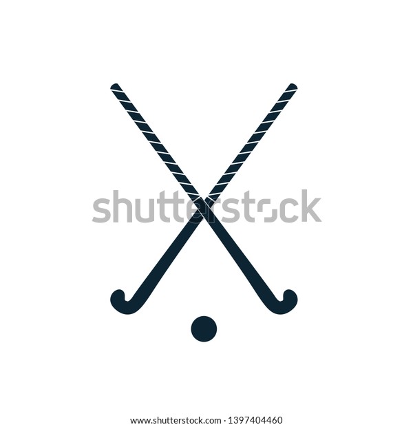 Vector Sport Field Hockey Logo Template Stock Vector