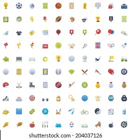 Vector sport and fitness icon set