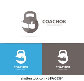 Vector of sport and like logo combination. Gym and best symbol or icon. Unique fitness and workout logotype design template.