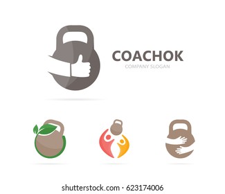 Vector of sport and like logo combination. Gym and best symbol or icon. Unique fitness and workout logotype design template.