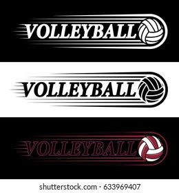 vector sport logo featuring a volleyball ball made in different colors