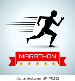 Vector sport logo for a running