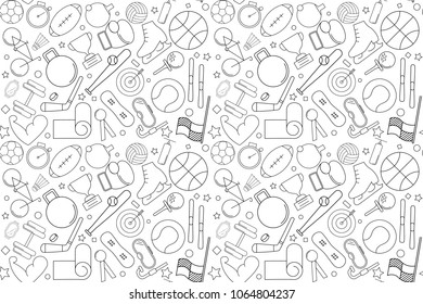 Vector sport pattern. Sport seamless background