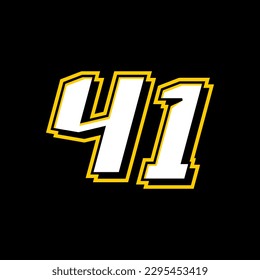 Vector Sport Racing Number Template