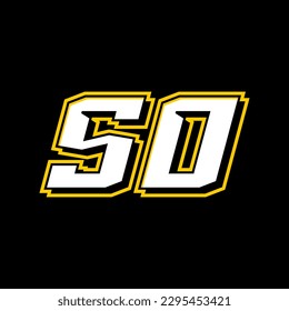Vector Sport Racing Number Template