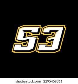 Vector Sport Racing Number Template