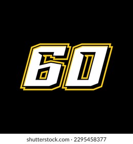 Vector Sport Racing Number Template
