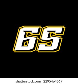 Vector Sport Racing Number Template
