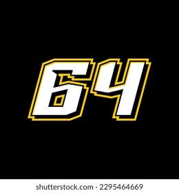 Vector Sport Racing Number Template