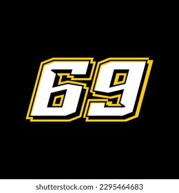 Vector Sport Racing Number Template
