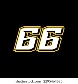 Vector Sport Racing Number Template