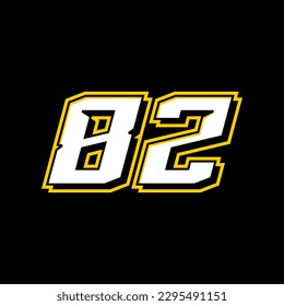 Vector Sport Racing Number Template