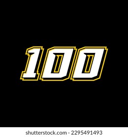 Vector Sport Racing Number Template