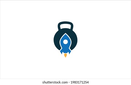 Vector sport and rocket logo icon design template illustration symbol