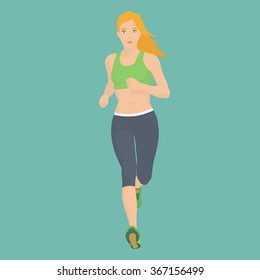 Vector Sport Runnong Girl 