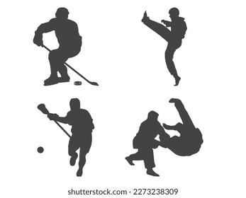 vector sport silhouette collection and icon