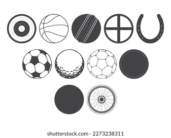 vector sport silhouette collection and icon