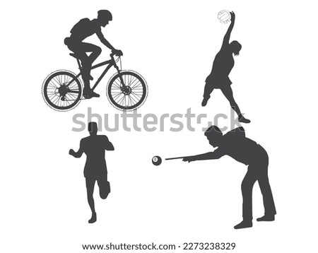 vector sport silhouette collection and icon