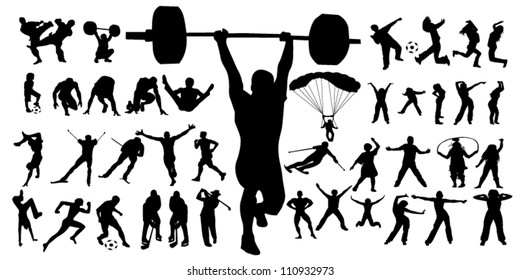 Vector Of Sport Silhouettes