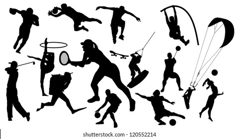 vector of sport silhouettes