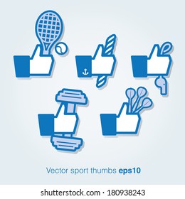 Vector sport thumbs up