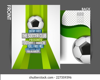 Vector Sport Tournament Front & Back Flyer Template, Poster Cover,Brochure Design.