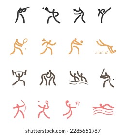 vector sport vintage tennis elements collection