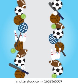 Vektorillustration-Sporthintergrund-Konzept auf blauem Hintergrund, kreativer Designhintergrund, Vektorillustration-Illustration