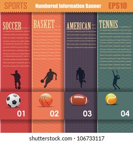 Vector Sports Background Number Options Banner & Card