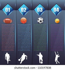 Vector Sports Background Number Options Banner & Card