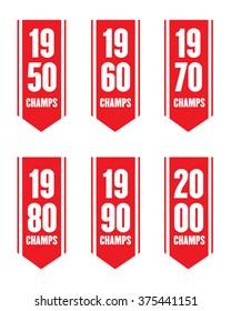 Vector Sports Banners 1950-2000