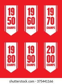 Vector Sports Banners 1950-2000