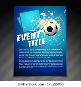 vector sports brochure flyer template design