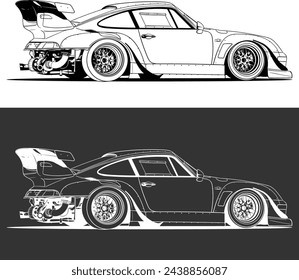 vector sports car, racing car, super car, cars illustration