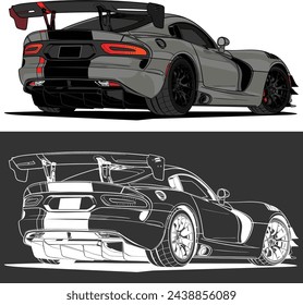 vector sports car, racing car, super car, cars illustration svg