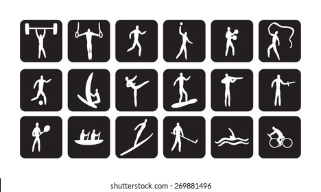 Vector sports icon set