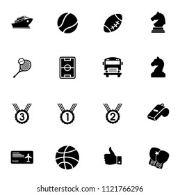 vector sports icons set. vector pictogram symbols - activity, game and competition icons