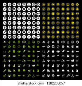 vector sports icons set. vector pictogram symbols - activity, sport games and competition icons