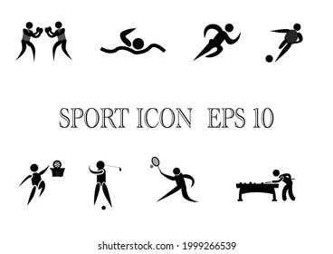 Vector sports icons, use them for editing, make advertisements, flyers, posters, magazines.