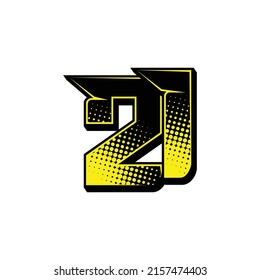 Vector Sports Number 21. Simple Design