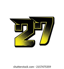 Vektorsport Nummer 27. Einfaches Design