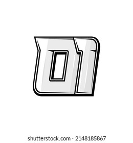 Vector sports numbers 01. Simple design
