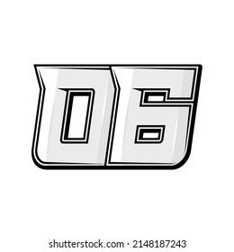 Vektorsportnummern 06. Einfaches Design