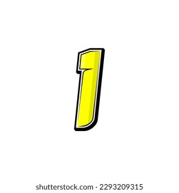 Vector sports numbers 1. Simple design