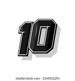 Deportes vectoriales número 10. Diseño sencillo