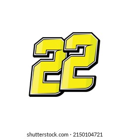 Deportes vectoriales número 22. Diseño sencillo