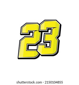 Vector Sports Numbers 23 Simple Design Stock Vector (Royalty Free ...
