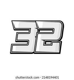 Deportes vectoriales número 32. Diseño sencillo
