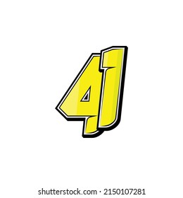 Deportes vectoriales número 41. Diseño sencillo